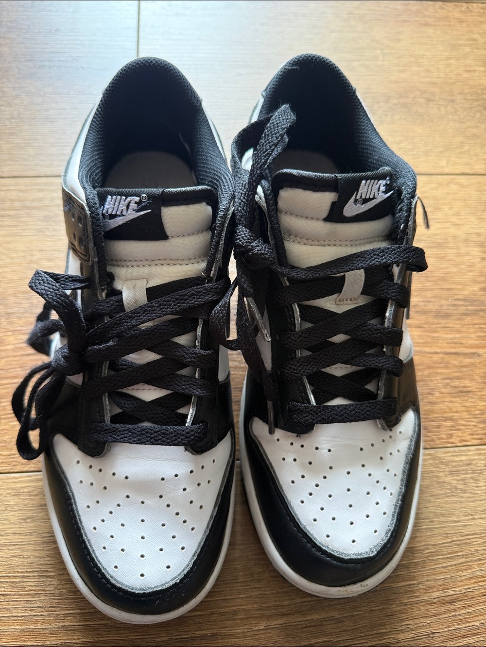 Nike Dunk Low  Youth Size 6.5 Y CW1590-100 White Black Panda Shoes